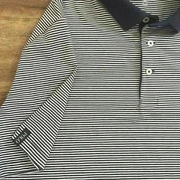 Polo Golf Performance Ralph Lauren Moisture Wicking Blue Striped Men's Sz L - Picture 4 of 9